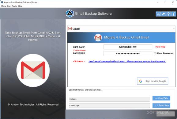 Aryson Gmail Backup Tool full crack download