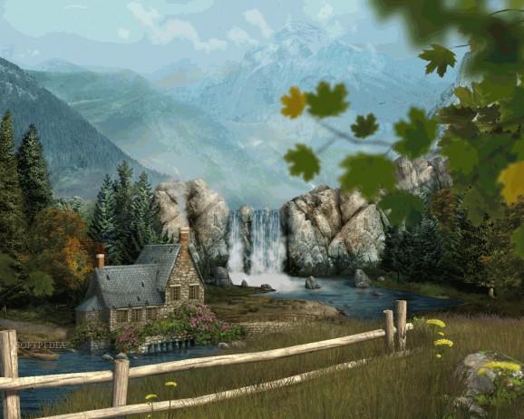 Mountain Waterfall 3D Screensaver full crack download